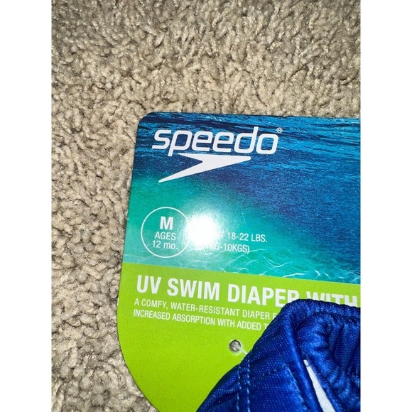 New Speedo Infant Swim Diaper - Blue Shark
Size medium 12 months 
Retail $16.99 - Picture 5 of 9